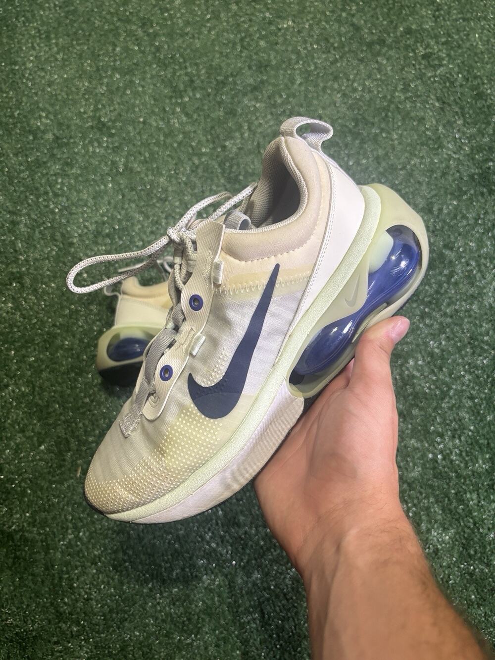 Nike Air Max 2021 Mens Size 8.5 Gray Blue Green Athletic Running Shoes Sneakers